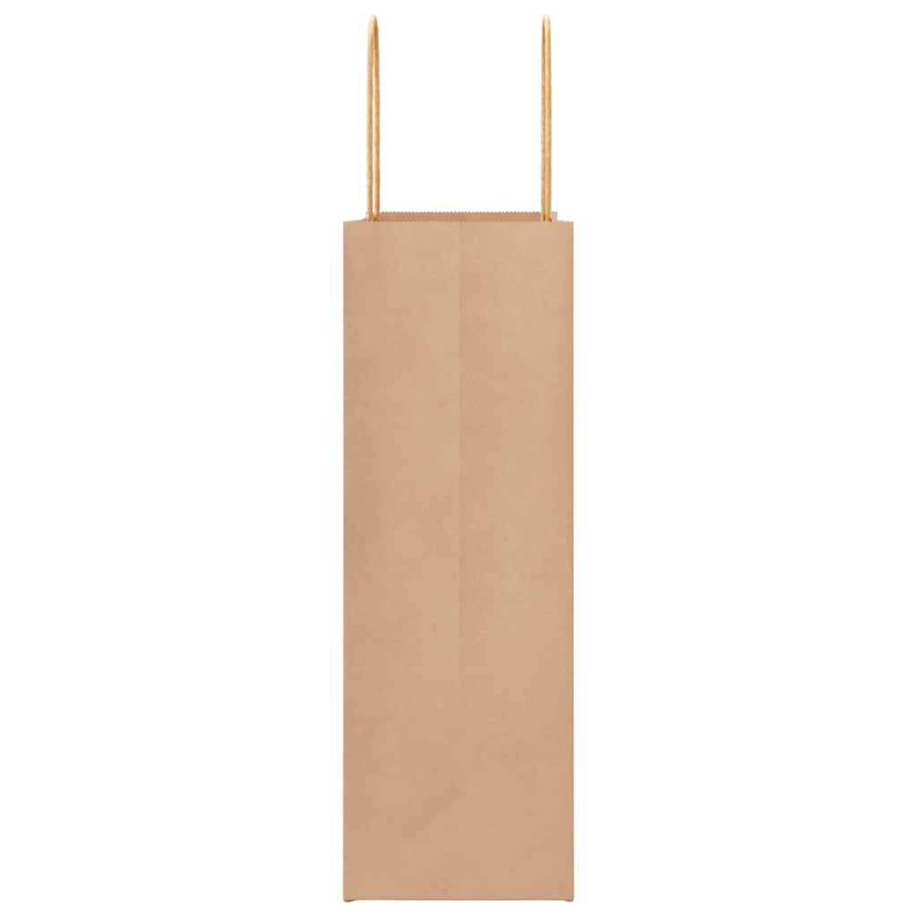 HKH Sacos de Papel 250 Unidades com Alças - Castanho - 26x12x35 cm