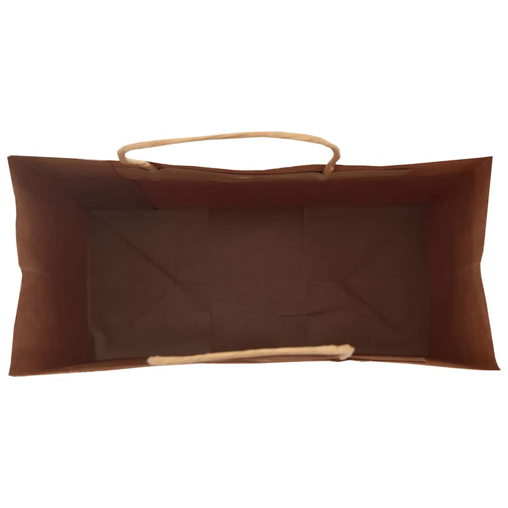 HKH Sacos de Papel 250 Unidades com Alças - Castanho - 26x12x35 cm