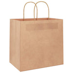 HKH Sacos de Papel 250 Unidades com Alças - Castanho - 26x17x25 cm