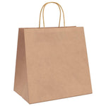 HKH Sacos de Papel 250 Unidades com Alças - Castanho - 26x17x25 cm
