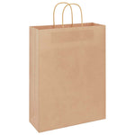 HKH Sacos de Papel 250 Unidades com Alças - Castanho - 32x12x42 cm