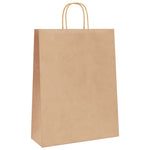 HKH Sacos de Papel 250 Unidades com Alças - Castanho - 32x12x42 cm