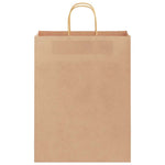 HKH Sacos de Papel 250 Unidades com Alças - Castanho - 32x12x42 cm