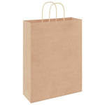 HKH Sacos de Papel 250 Unidades com Alças - Castanho - 32x12x42 cm