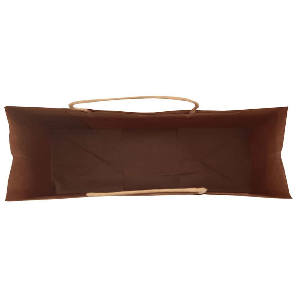HKH Sacos de Papel 250 Unidades com Alças - Castanho - 32x12x42 cm