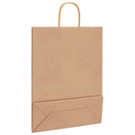 HKH Sacos de Papel 250 Unidades com Alças - Castanho - 32x12x42 cm