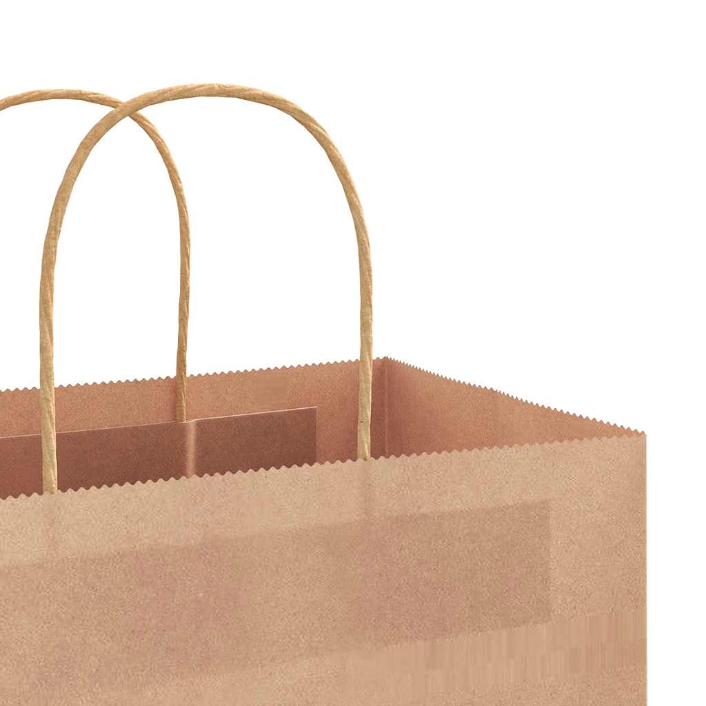 HKH Sacos de Papel 250 Unidades com Alças - Castanho - 32x12x42 cm