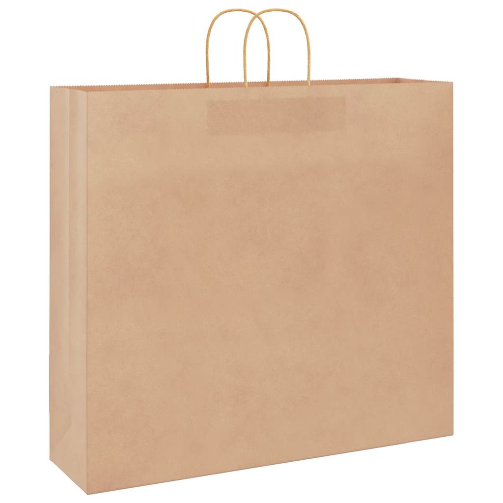 HKH Sacos de Papel 250 Unidades com Alças - Castanho - 54x15x49 cm
