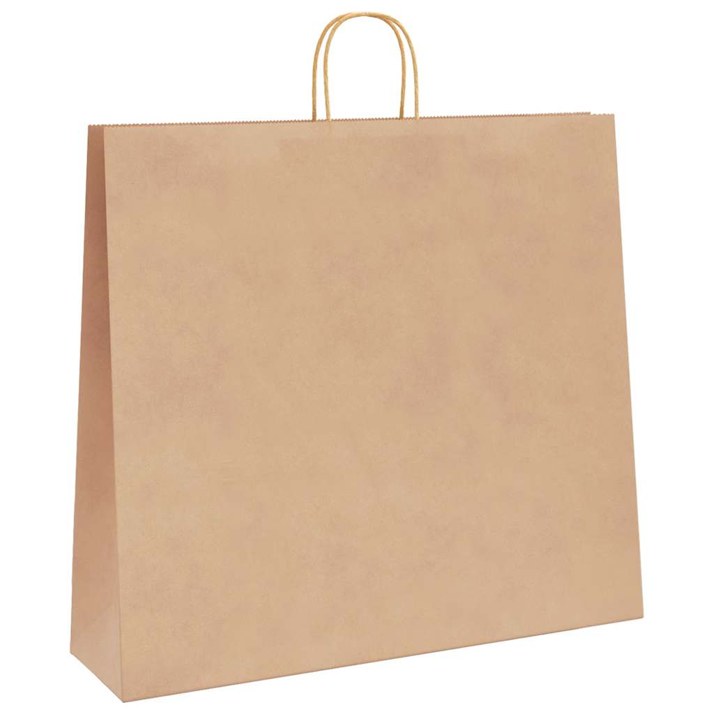 HKH Sacos de Papel 250 Unidades com Alças - Castanho - 54x15x49 cm