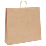 HKH Sacos de Papel 250 Unidades com Alças - Castanho - 54x15x49 cm