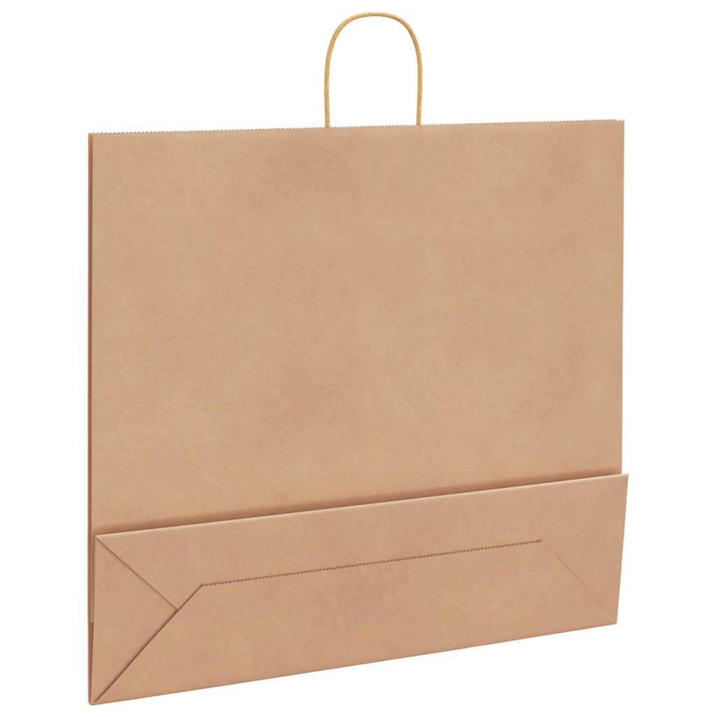 HKH Sacos de Papel 250 Unidades com Alças - Castanho - 54x15x49 cm