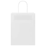 HKH Bolsas de Papel 50 Unidades con Asas - Blanco - 21x11x28 cm