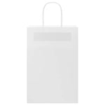 HKH Bolsas de Papel 50 Unidades con Asas - Blanco - 21x11x31 cm