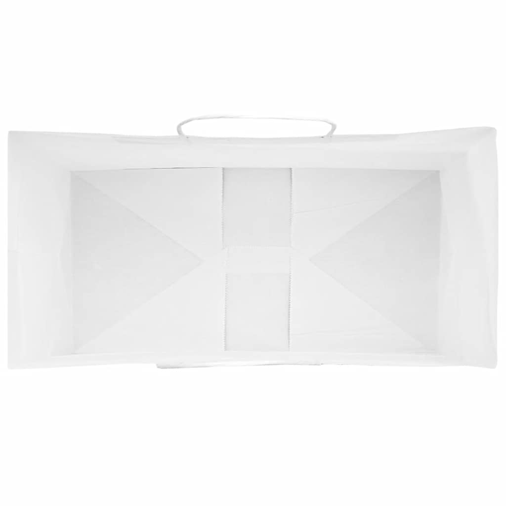HKH Bolsas de Papel 50 Unidades con Asas - Blanco - 21x11x31 cm