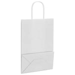 HKH Bolsas de Papel 50 Unidades con Asas - Blanco - 21x11x31 cm