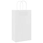 HKH Bolsas de papel 50 unidades con asas - Blanco - 21x11x36 cm