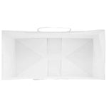HKH Bolsas de papel 50 unidades con asas - Blanco - 21x11x36 cm