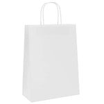 HKH Sacos de Papel 50 Unidades com Alças - Branco - 26x12x35 cm