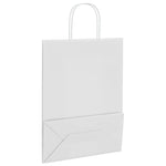 HKH Sacos de Papel 50 Unidades com Alças - Branco - 26x12x35 cm