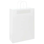 HKH Bolsas de Papel 50 Unidades con Asas - Blanco - 32x12x42 cm