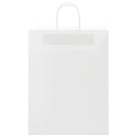 HKH Bolsas de Papel 50 Unidades con Asas - Blanco - 32x12x42 cm