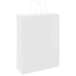 HKH Bolsas de Papel 50 Unidades con Asas - Blanco - 32x12x42 cm