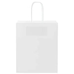 HKH Sacos de Papel 250 Unidades com Alças - Branco - 18x8x22 cm