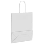 HKH Sacos de Papel 250 Unidades com Alças - Branco - 18x8x22 cm