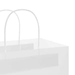 HKH Sacos de Papel 250 Unidades com Alças - Branco - 18x8x22 cm