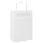 HKH Sacos de Papel 250 Unidades com Alças - Branco - 21x11x31 cm