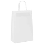 HKH Sacos de Papel 250 Unidades com Alças - Branco - 21x11x31 cm