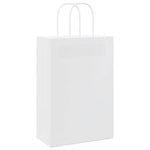 HKH Sacos de Papel 250 Unidades com Alças - Branco - 21x11x31 cm