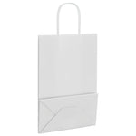 HKH Sacos de Papel 250 Unidades com Alças - Branco - 21x11x31 cm
