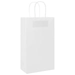 HKH Sacos de Papel 250 Unidades com Alças - Branco - 21x11x36 cm