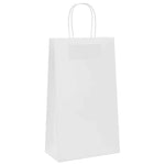 HKH Sacos de Papel 250 Unidades com Alças - Branco - 21x11x36 cm