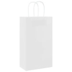 HKH Sacos de Papel 250 Unidades com Alças - Branco - 21x11x36 cm
