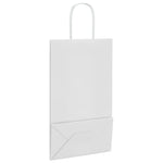 HKH Sacos de Papel 250 Unidades com Alças - Branco - 21x11x36 cm