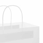 HKH Sacos de Papel 250 Unidades com Alças - Branco - 21x11x36 cm