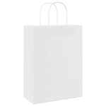 HKH Sacos de Papel 250 Unidades com Alças - Branco - 26x12x35 cm