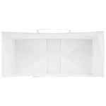 HKH Sacos de Papel 250 Unidades com Alças - Branco - 26x12x35 cm