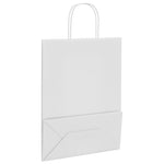 HKH Sacos de Papel 250 Unidades com Alças - Branco - 26x12x35 cm