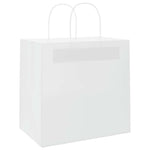 HKH Sacos de Papel 250 Unidades com Alças - Branco - 26x17x25 cm