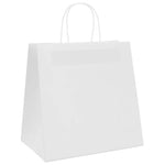 HKH Sacos de Papel 250 Unidades com Alças - Branco - 26x17x25 cm