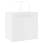HKH Sacos de Papel 250 Unidades com Alças - Branco - 26x17x25 cm