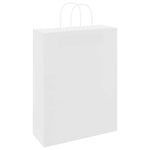 HKH Bolsas de Papel 250 Unidades con Asas - Blanco - 32x12x42 cm