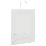 HKH Bolsas de Papel 250 Unidades con Asas - Blanco - 32x12x42 cm