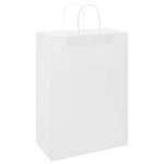 HKH Sacos de Papel 250 Unidades com Alças - Branco - 32x17x44 cm
