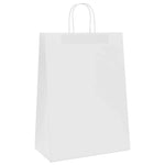 HKH Sacos de Papel 250 Unidades com Alças - Branco - 32x17x44 cm