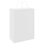 HKH Sacos de Papel 250 Unidades com Alças - Branco - 32x17x44 cm