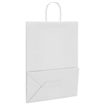 HKH Sacos de Papel 250 Unidades com Alças - Branco - 32x17x44 cm